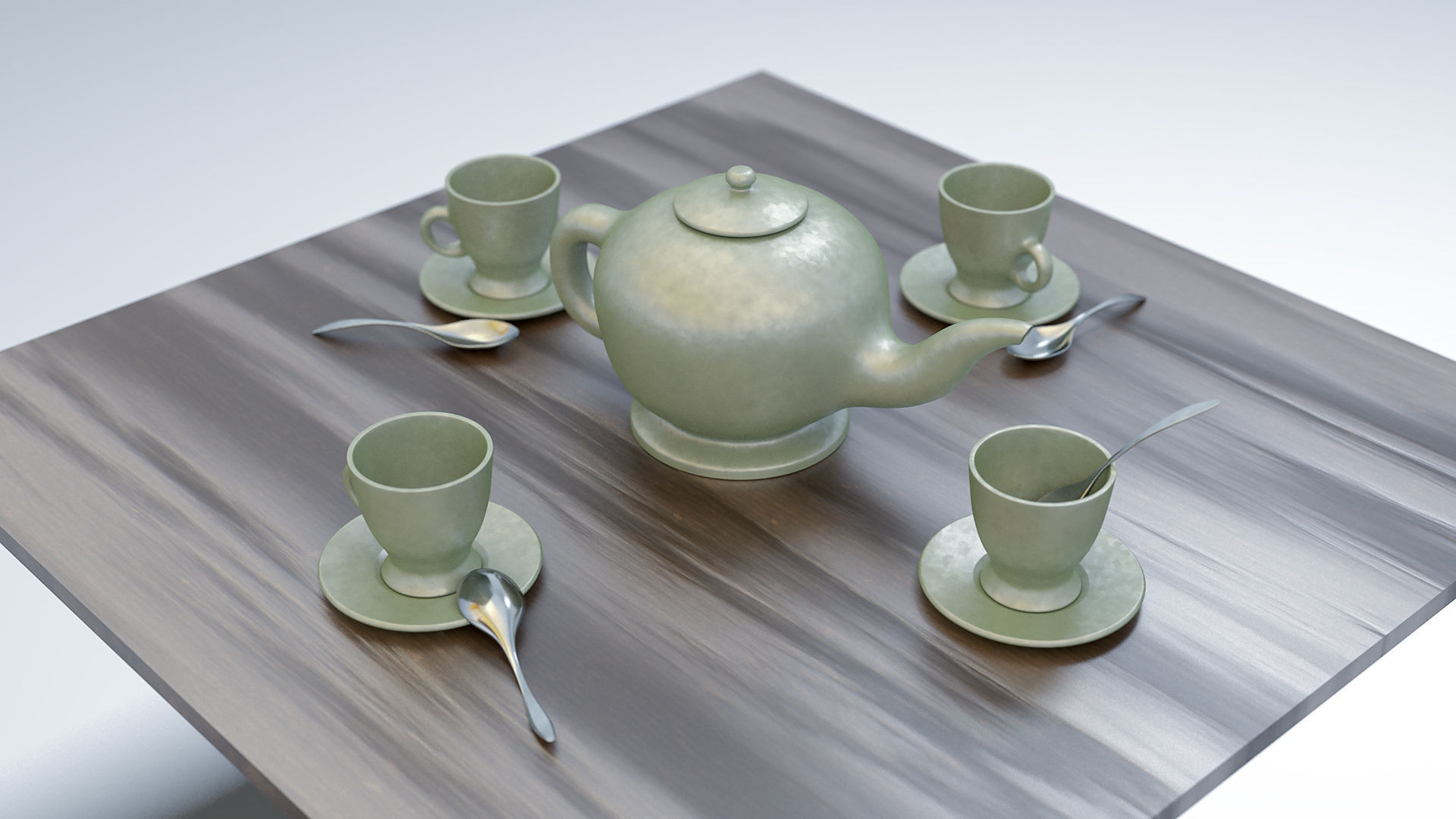 Tea service 3D model_7