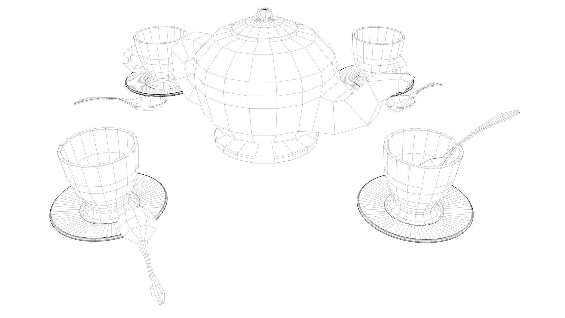 Tea service 3D model_18