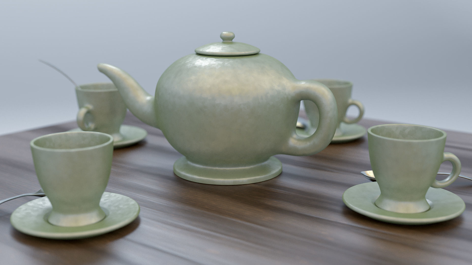 Tea service 3D model_1