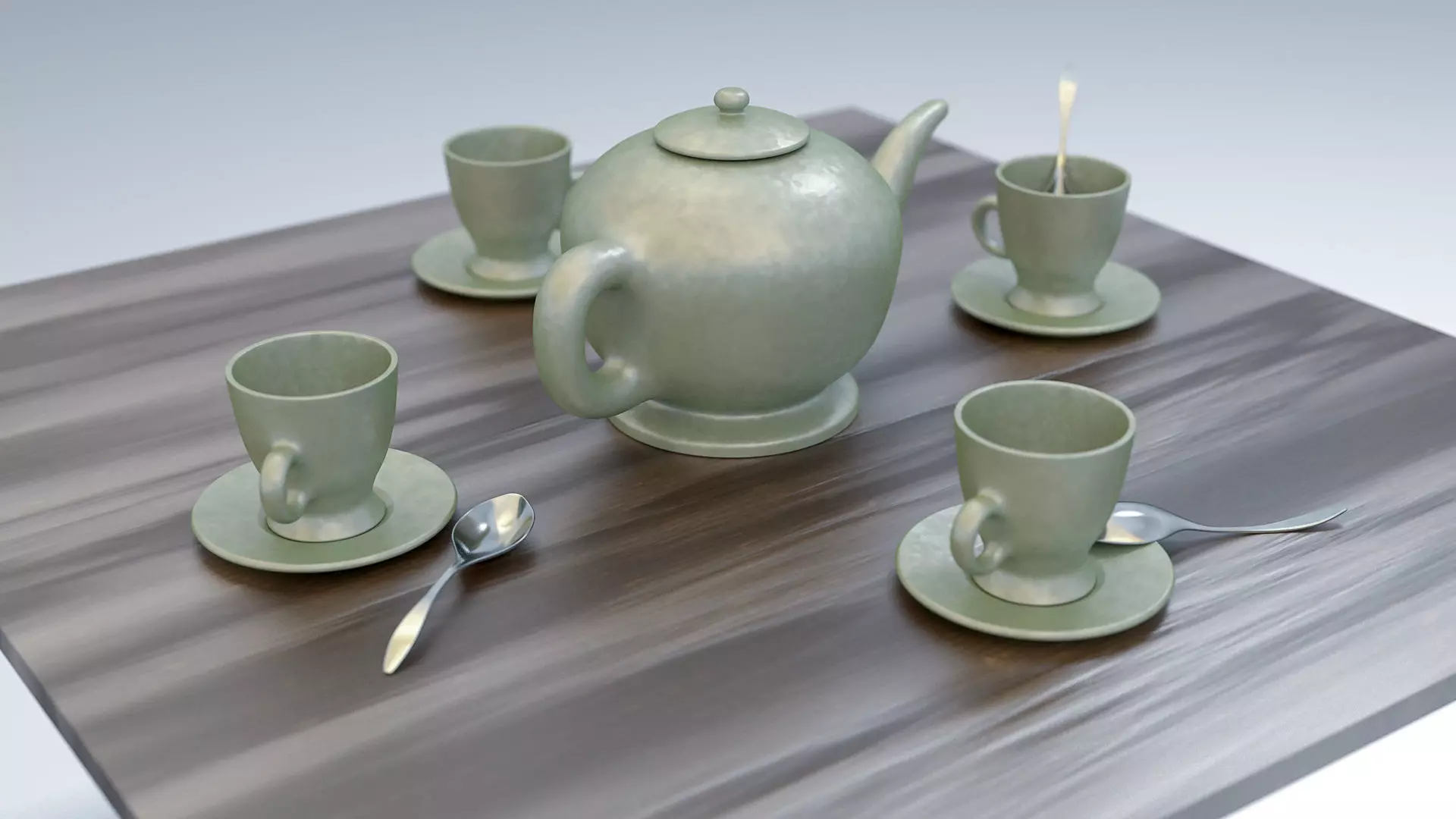 Tea service 3D model_0