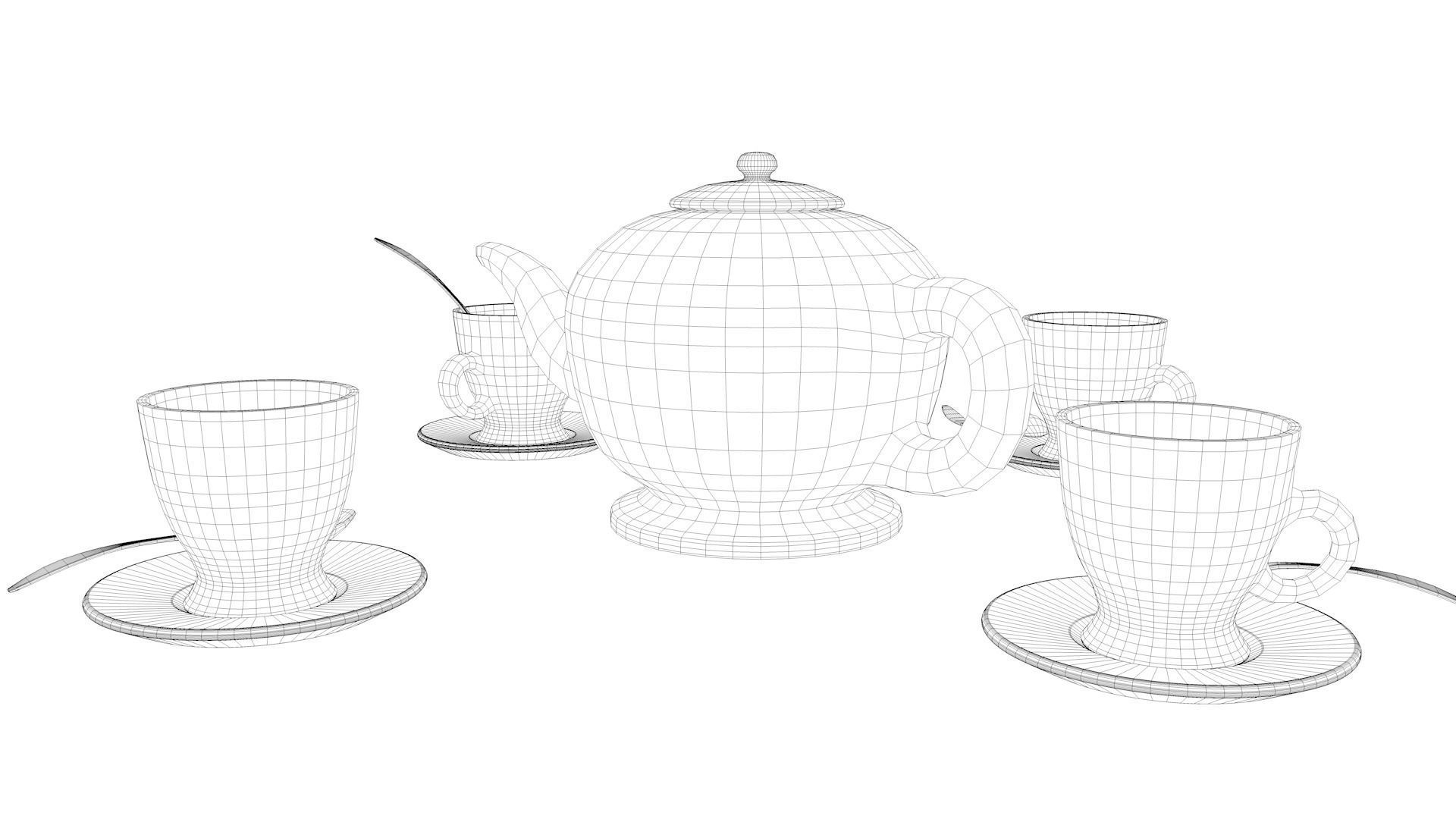 Tea service 3D model_21