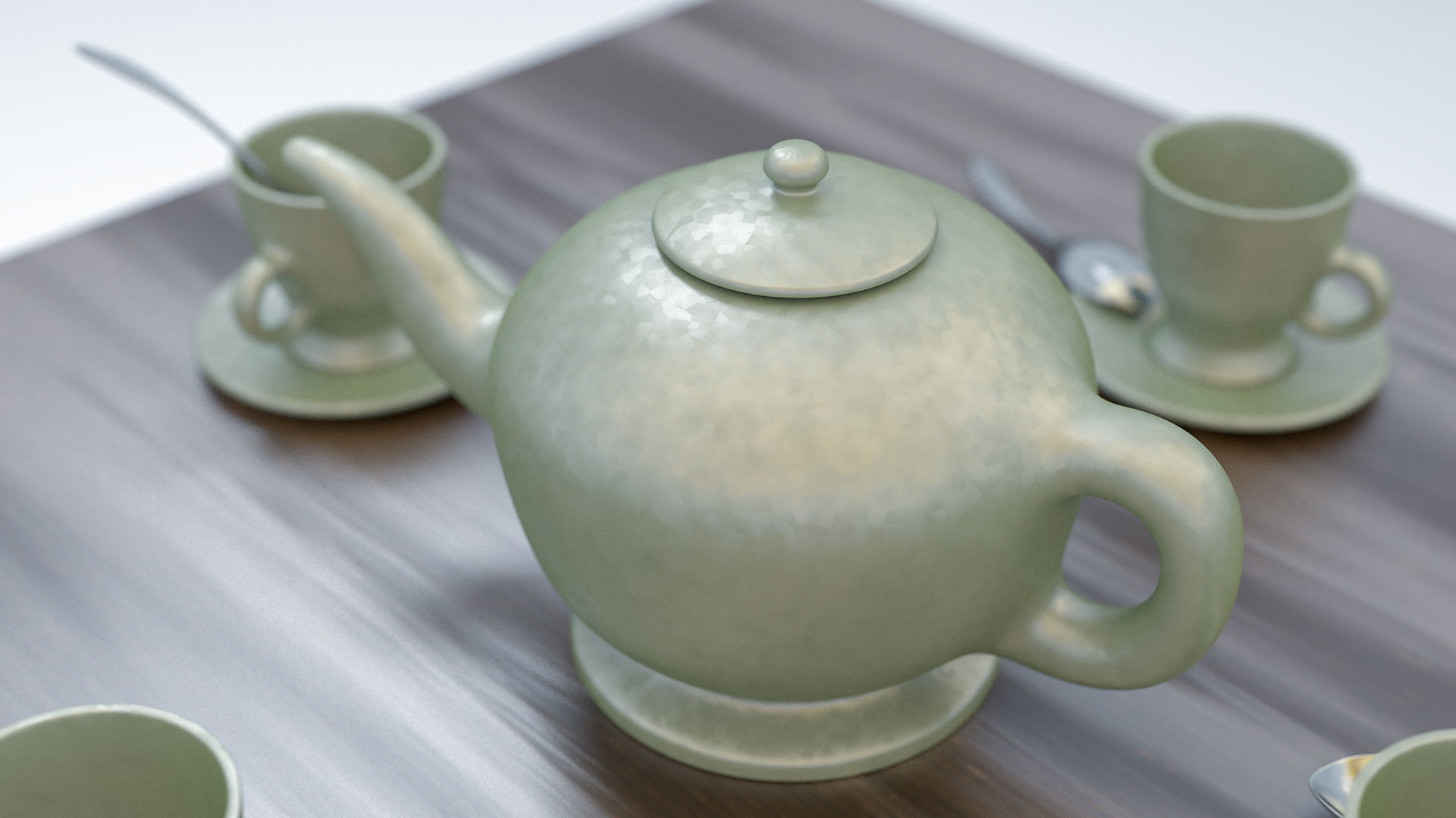 Tea service 3D model_4