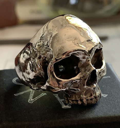 Human Skull Ring Printable 3D Model 3D print model