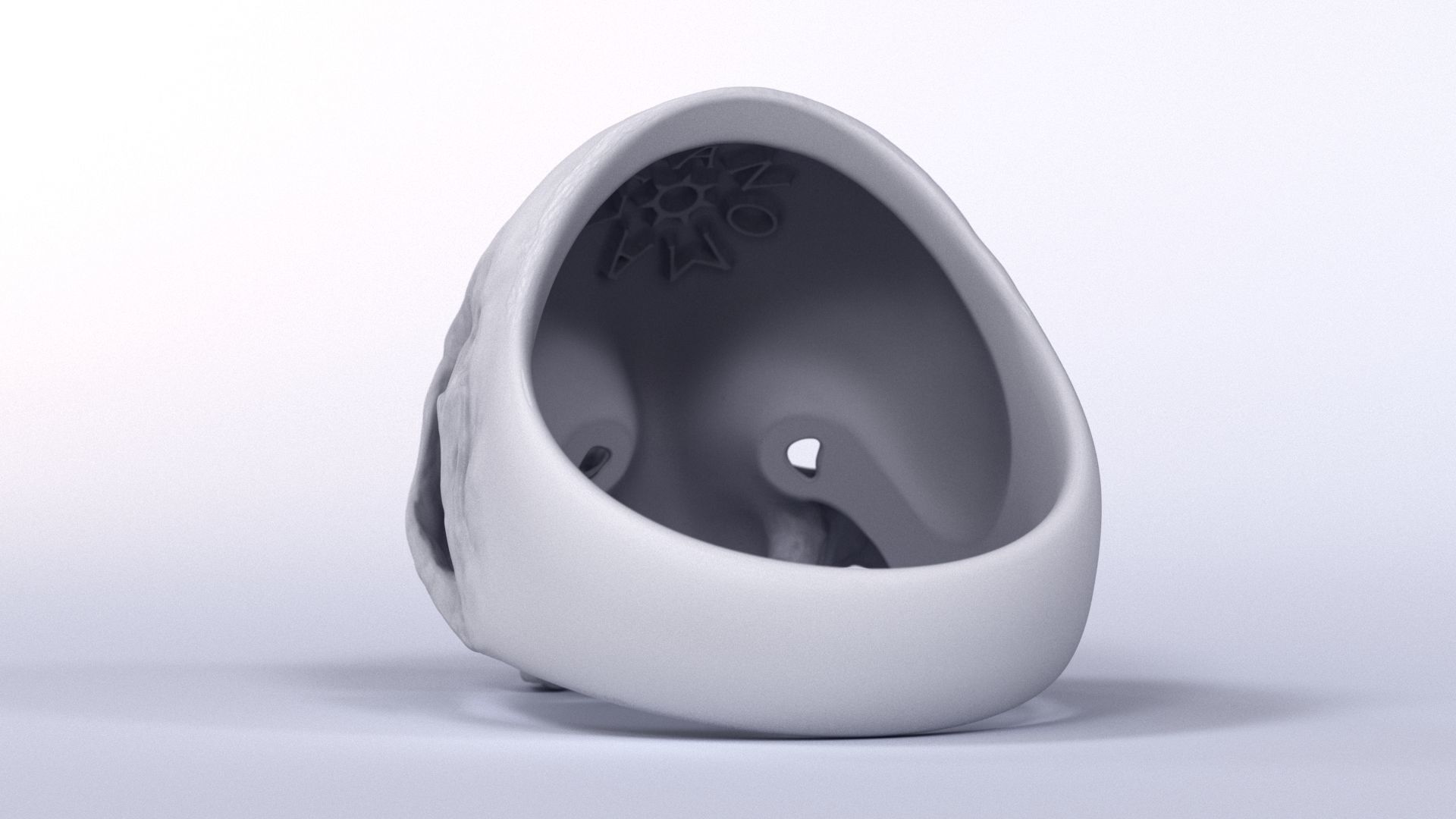 Human Skull Ring Printable 3D Model 3D print model_18