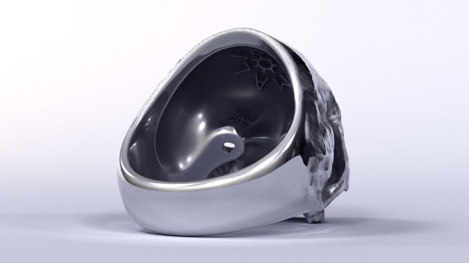 Human Skull Ring Printable 3D Model 3D print model_13