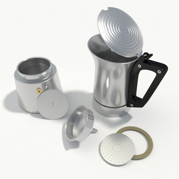 Espresso Maker 3D model_3