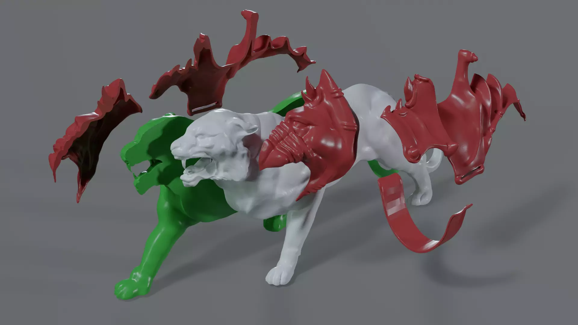 Battle Cat and Cringer  1982 version Printable 3D print model_51