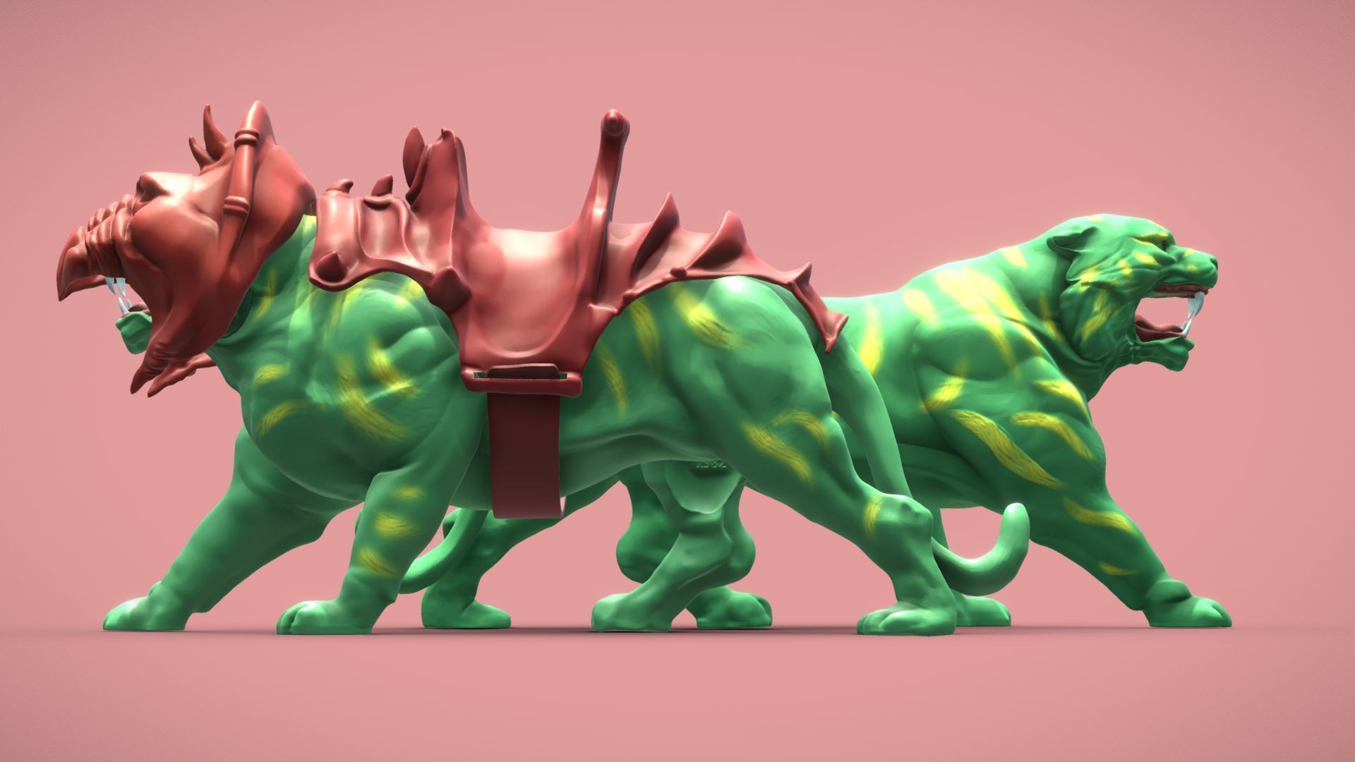 Battle Cat and Cringer  1982 version Printable 3D print model_26