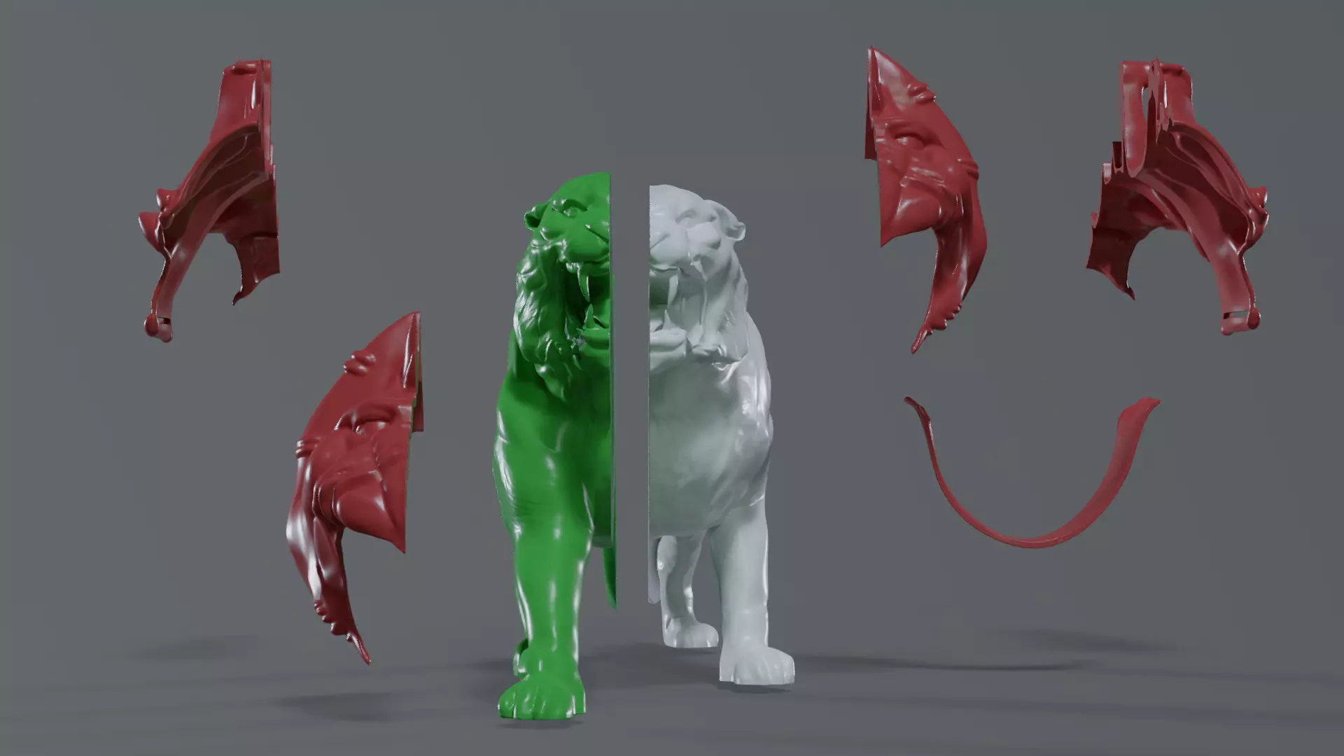 Battle Cat and Cringer  1982 version Printable 3D print model_6