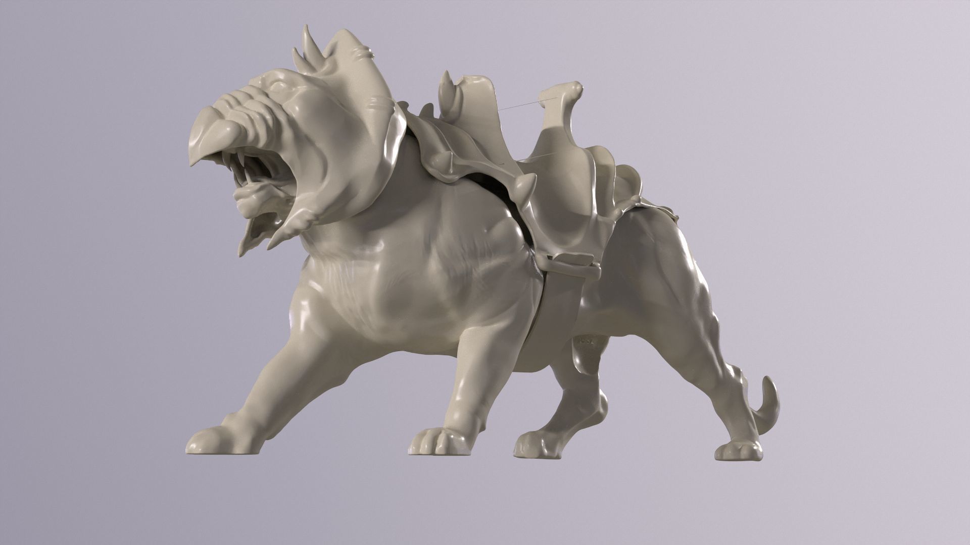 Battle Cat and Cringer  1982 version Printable 3D print model_3