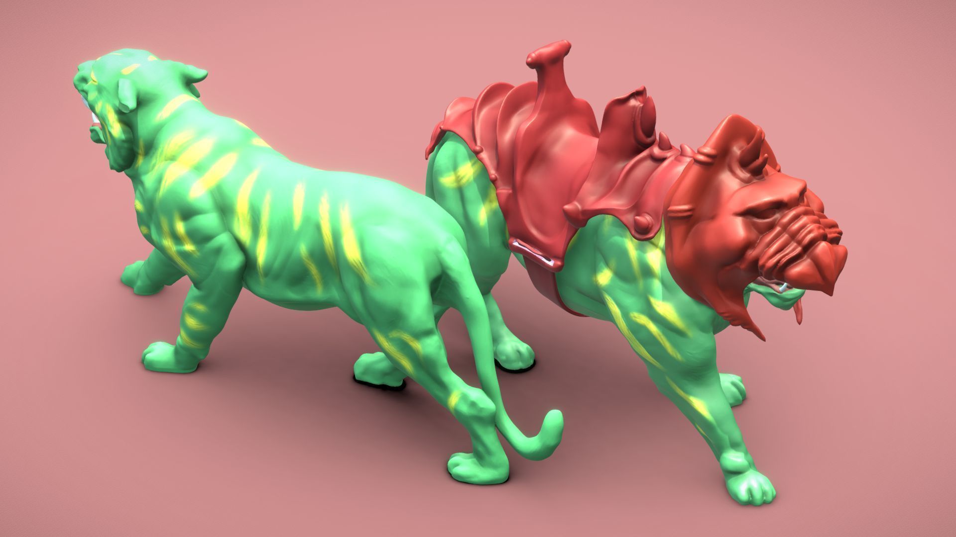 Battle Cat and Cringer  1982 version Printable 3D print model_23