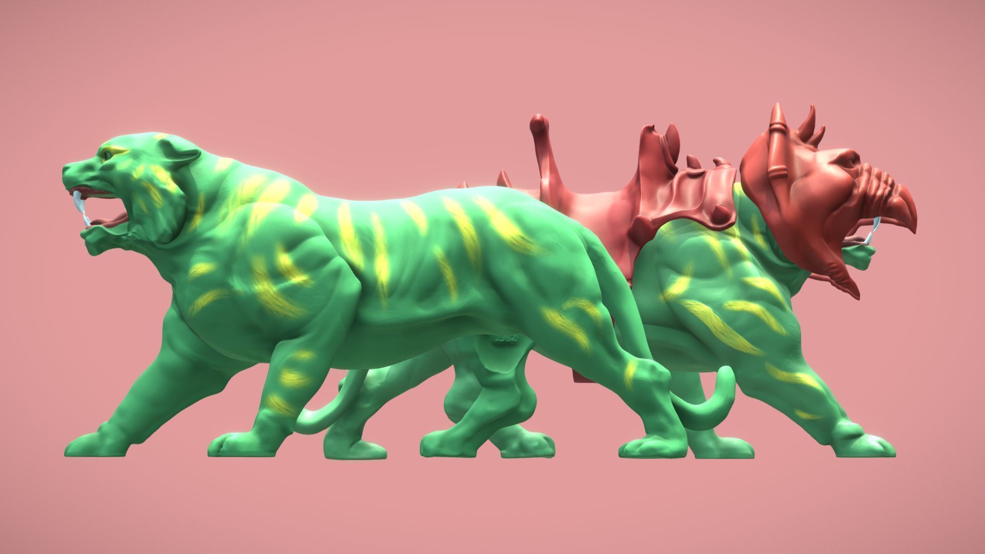 Battle Cat and Cringer  1982 version Printable 3D print model_8