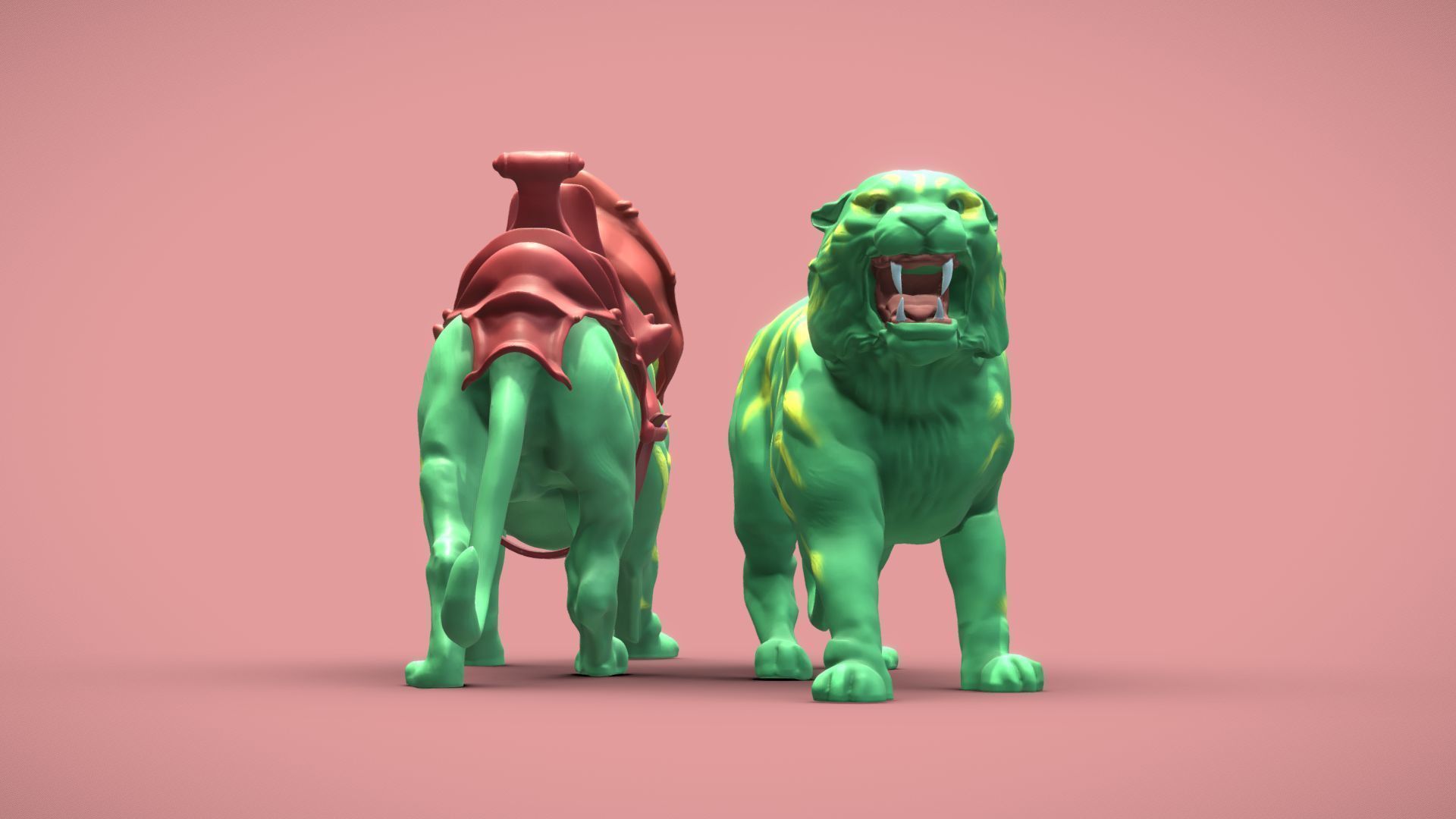 Battle Cat and Cringer  1982 version Printable 3D print model_25