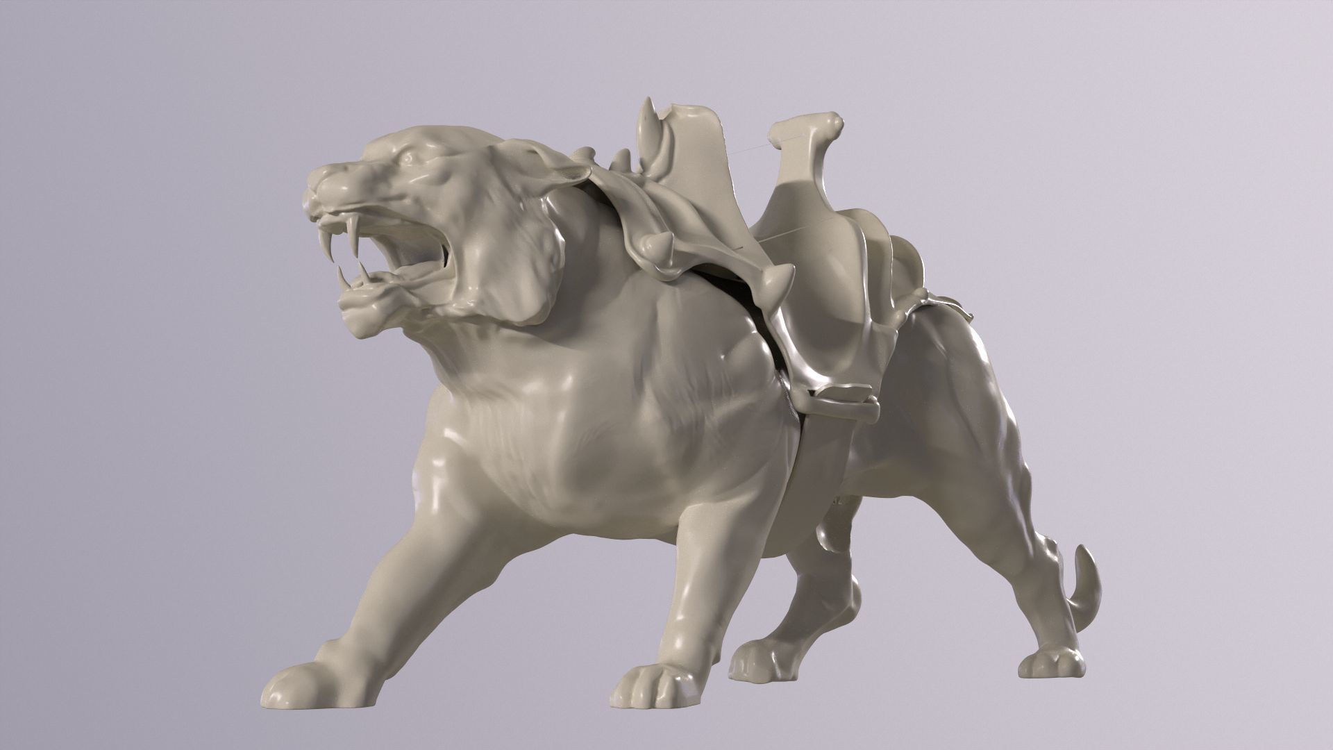 Battle Cat and Cringer  1982 version Printable 3D print model_4
