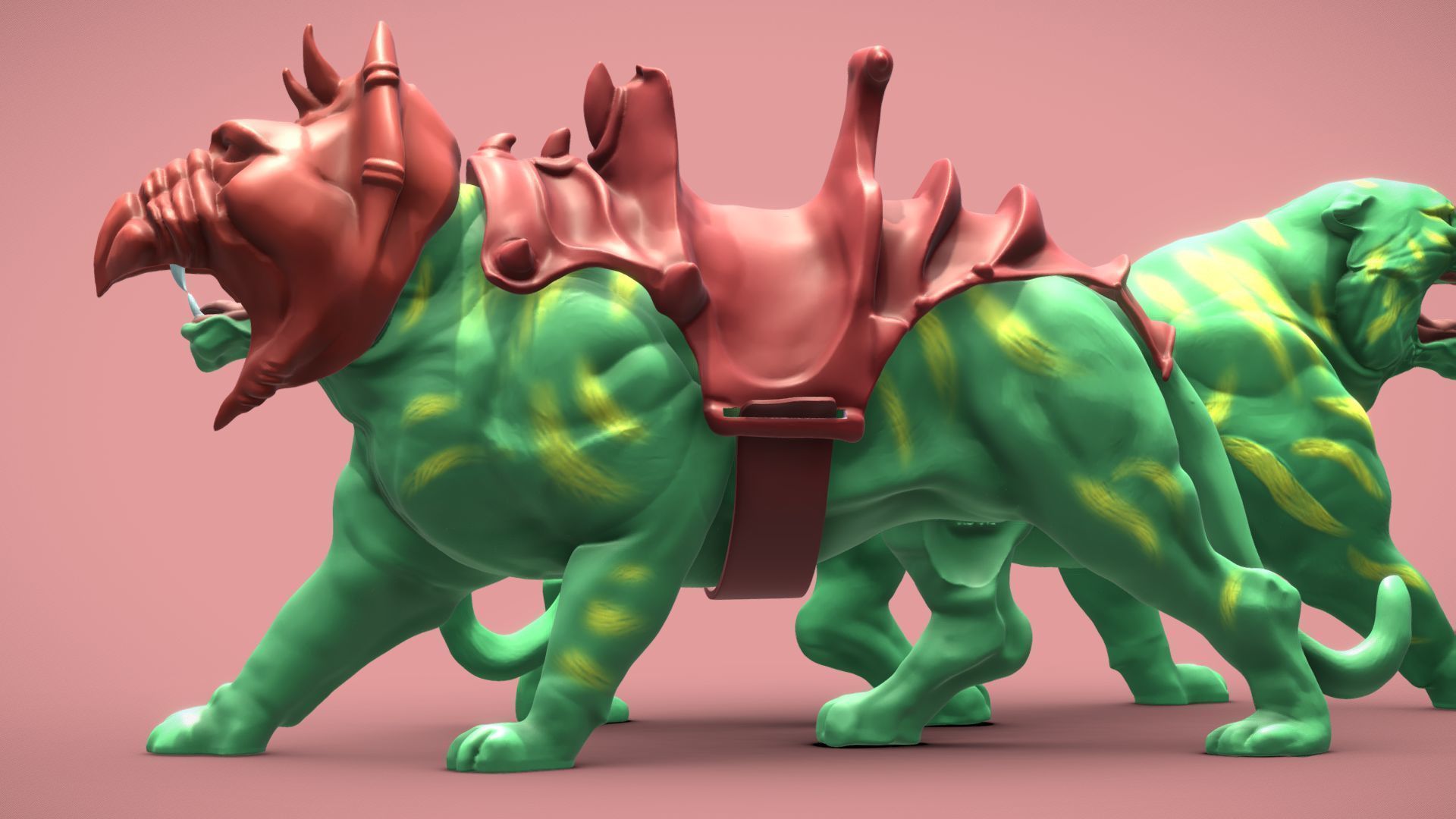 Battle Cat and Cringer  1982 version Printable 3D print model_7