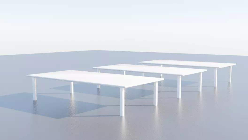Procedural Tables Low-poly 3D model_0