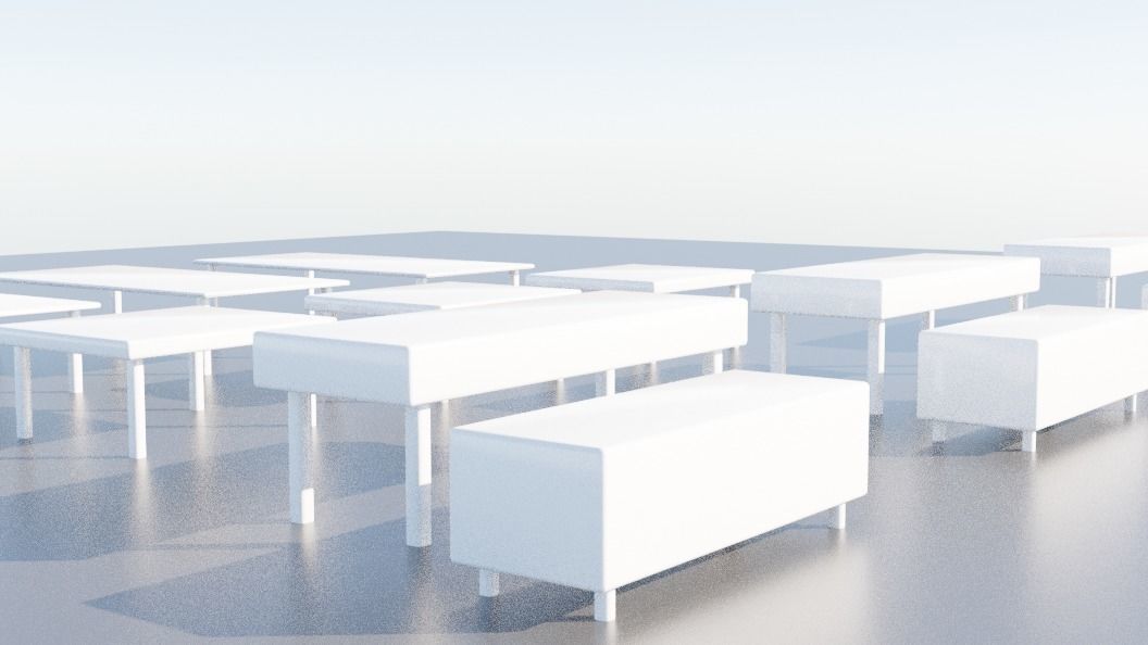 Procedural Tables Low-poly 3D model_1