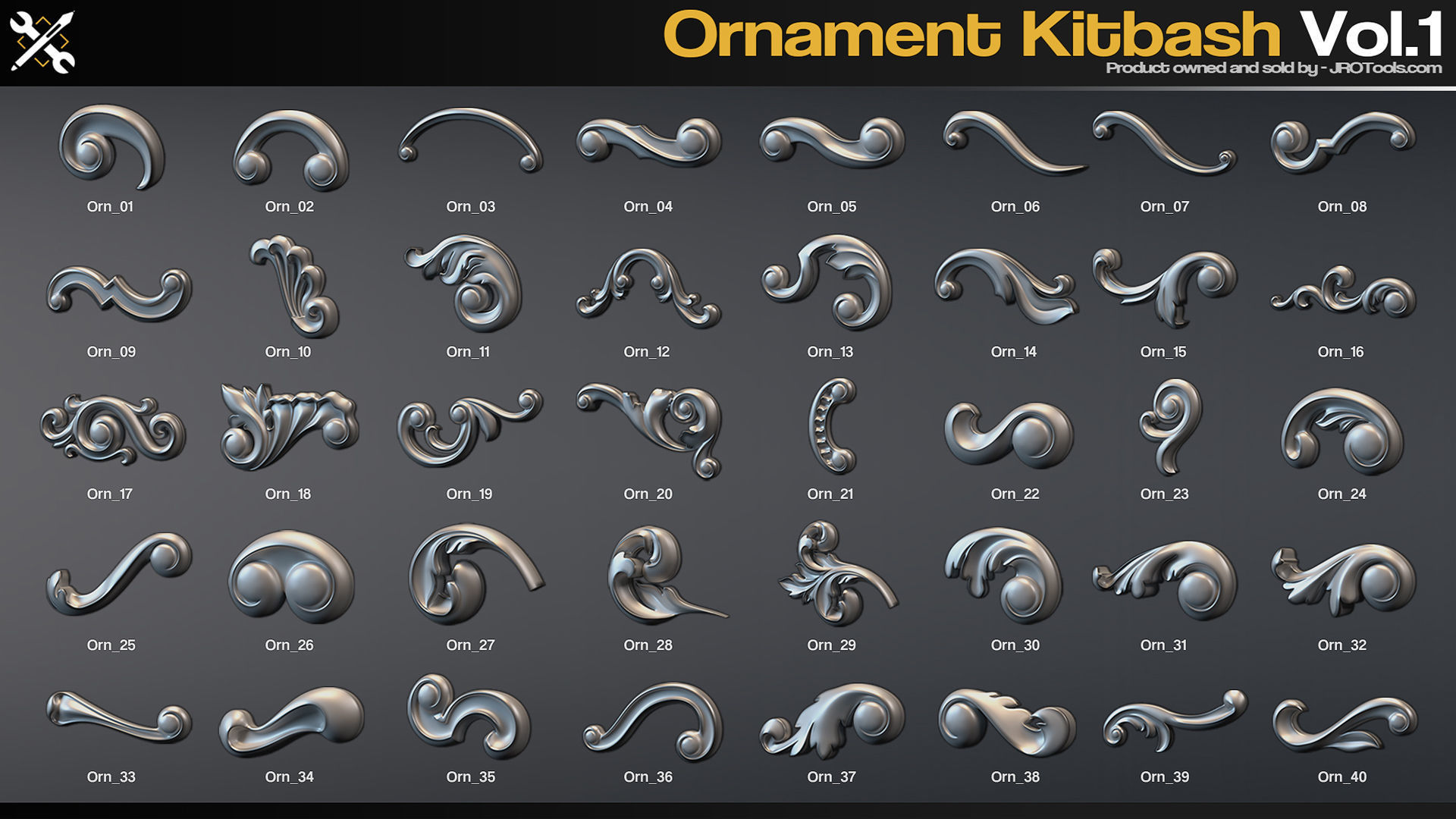 Ornament Kitbash Vol 1 3D model_2