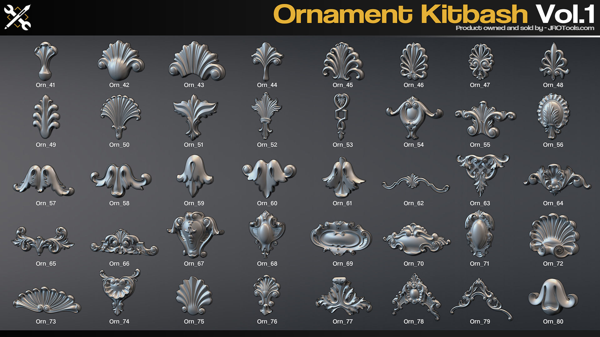 Ornament Kitbash Vol 1 3D model_3