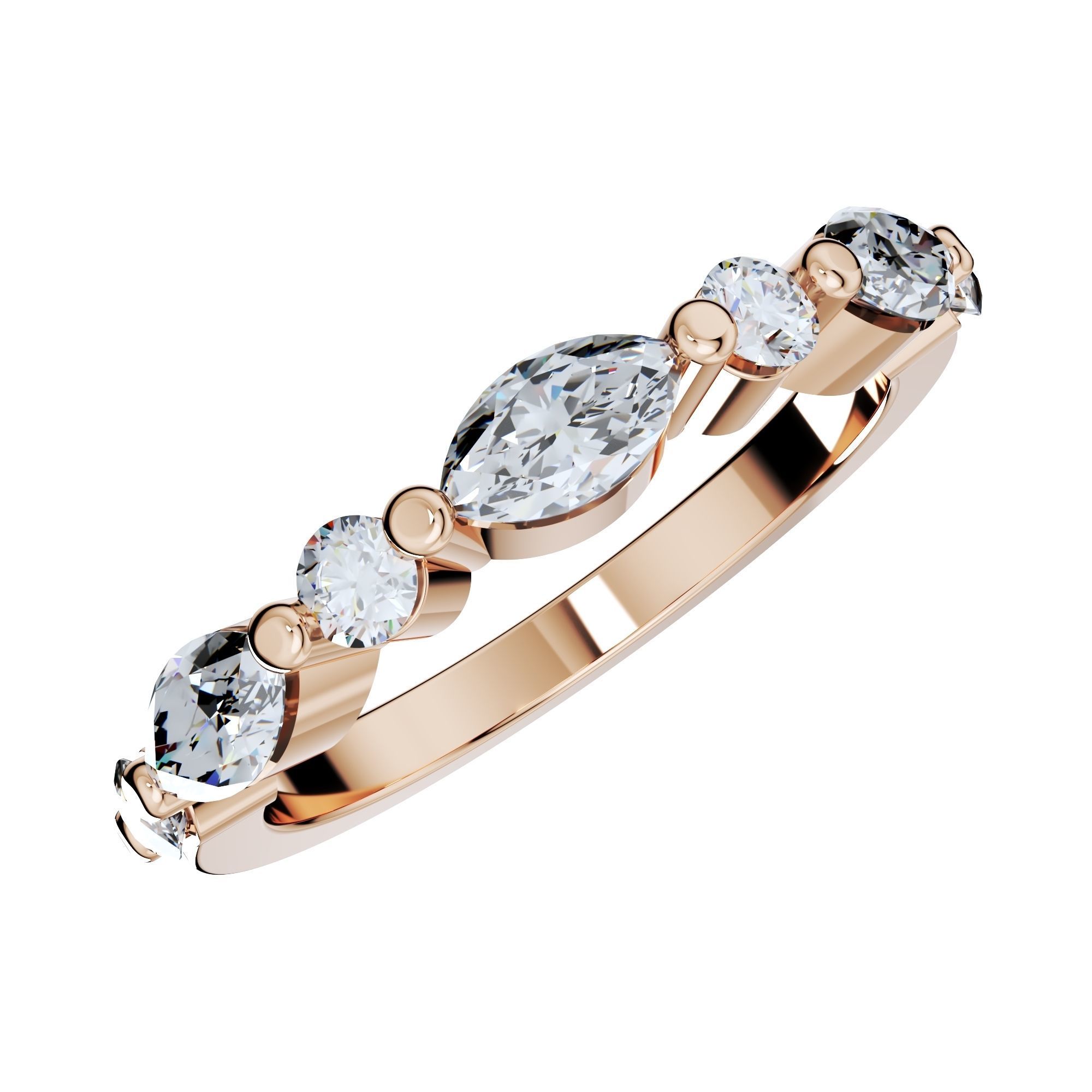 Wedding Set Ring CAD Design-PSTR02 3D print model_8