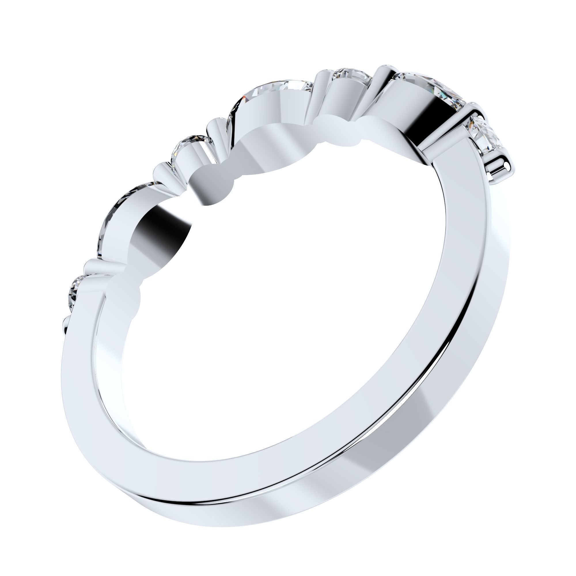 Wedding Set Ring CAD Design-PSTR02 3D print model_5