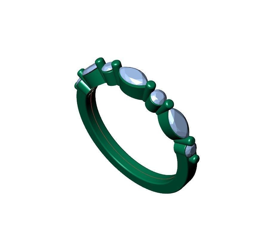 Wedding Set Ring CAD Design-PSTR02 3D print model_17