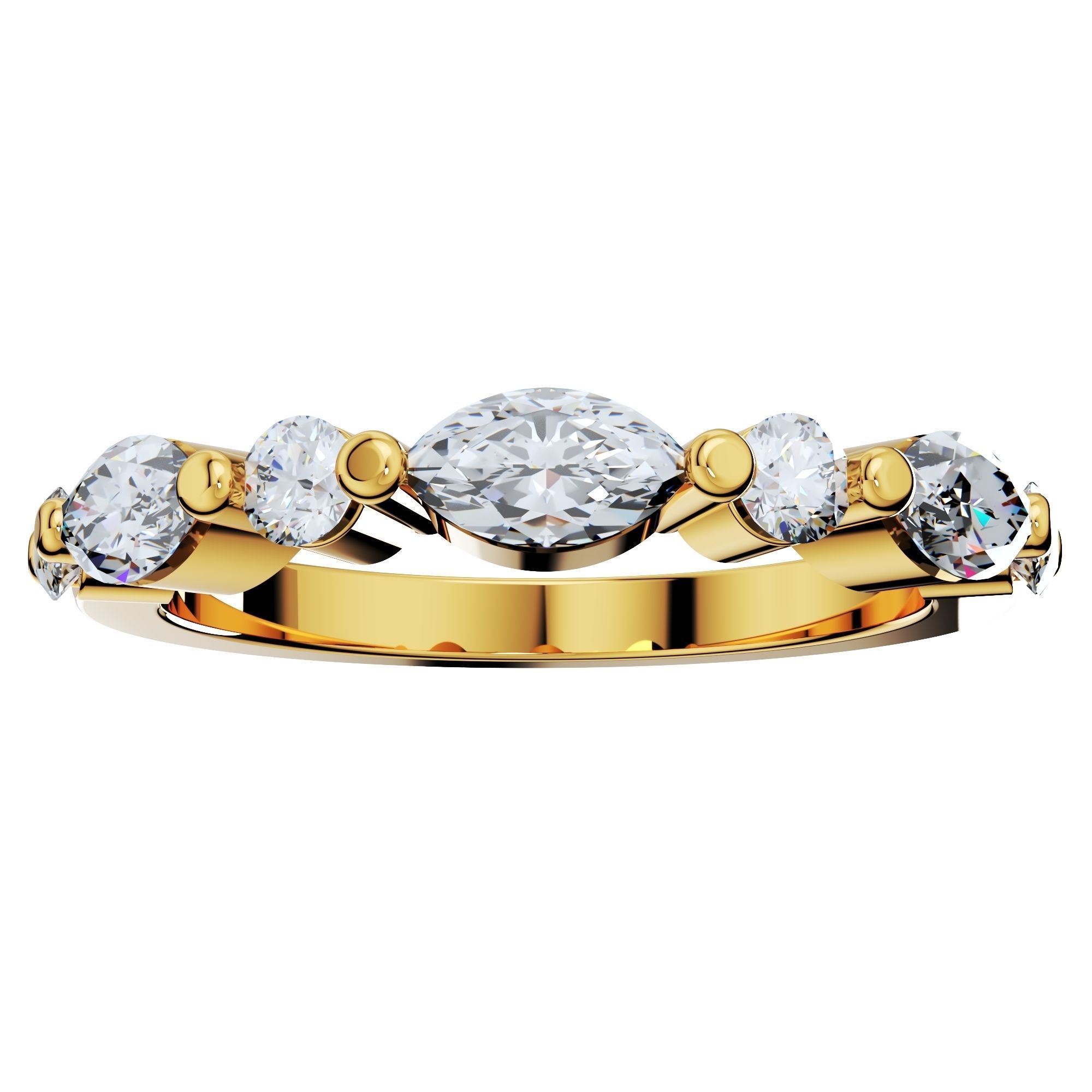 Wedding Set Ring CAD Design-PSTR02 3D print model_3