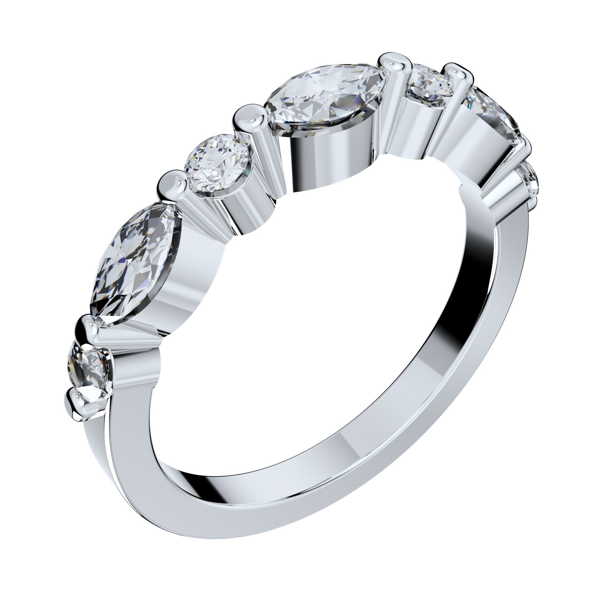 Wedding Set Ring CAD Design-PSTR02 3D print model_11