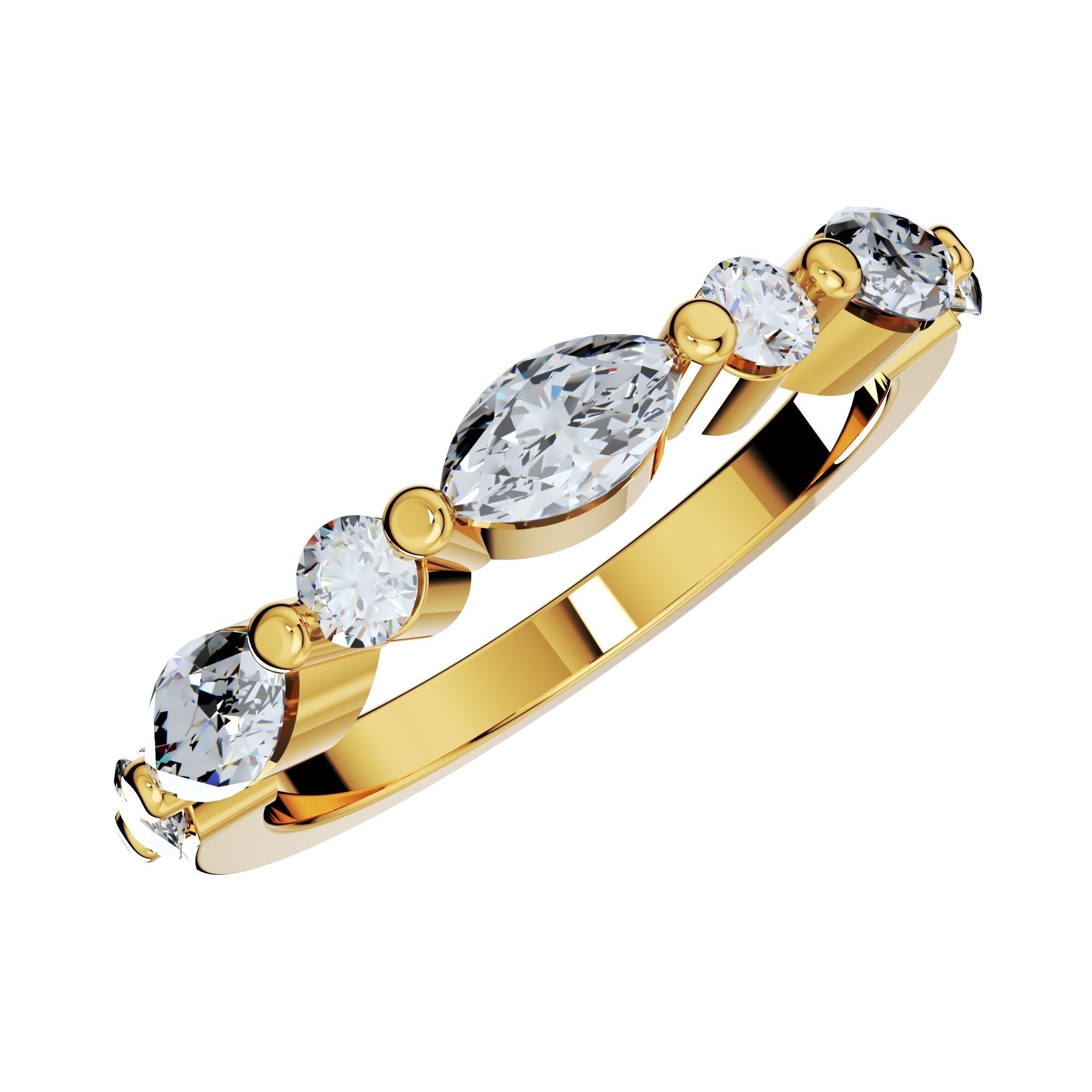 Wedding Set Ring CAD Design-PSTR02 3D print model_9