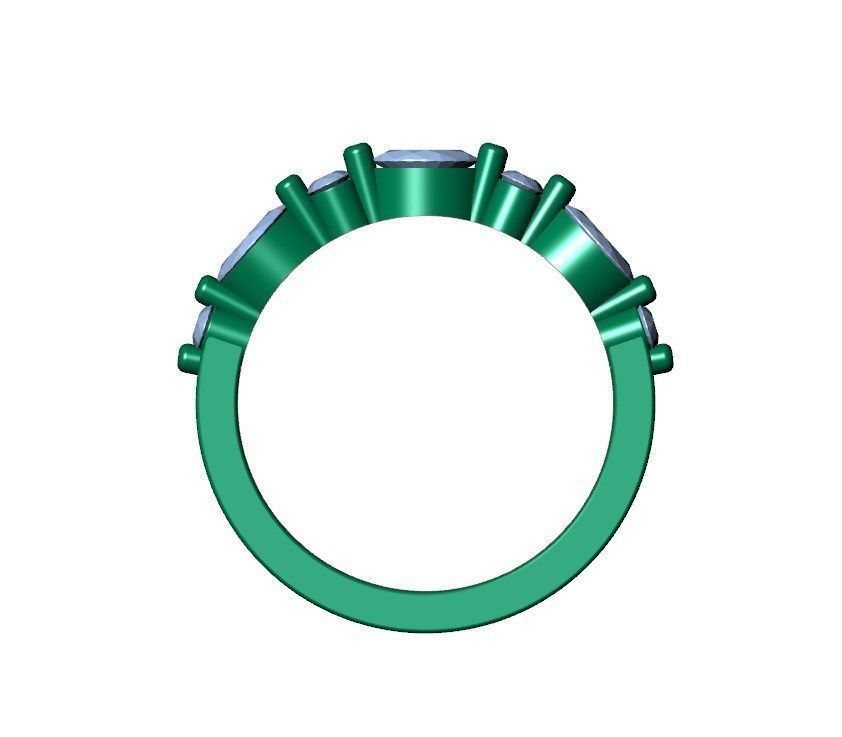 Wedding Set Ring CAD Design-PSTR02 3D print model_16