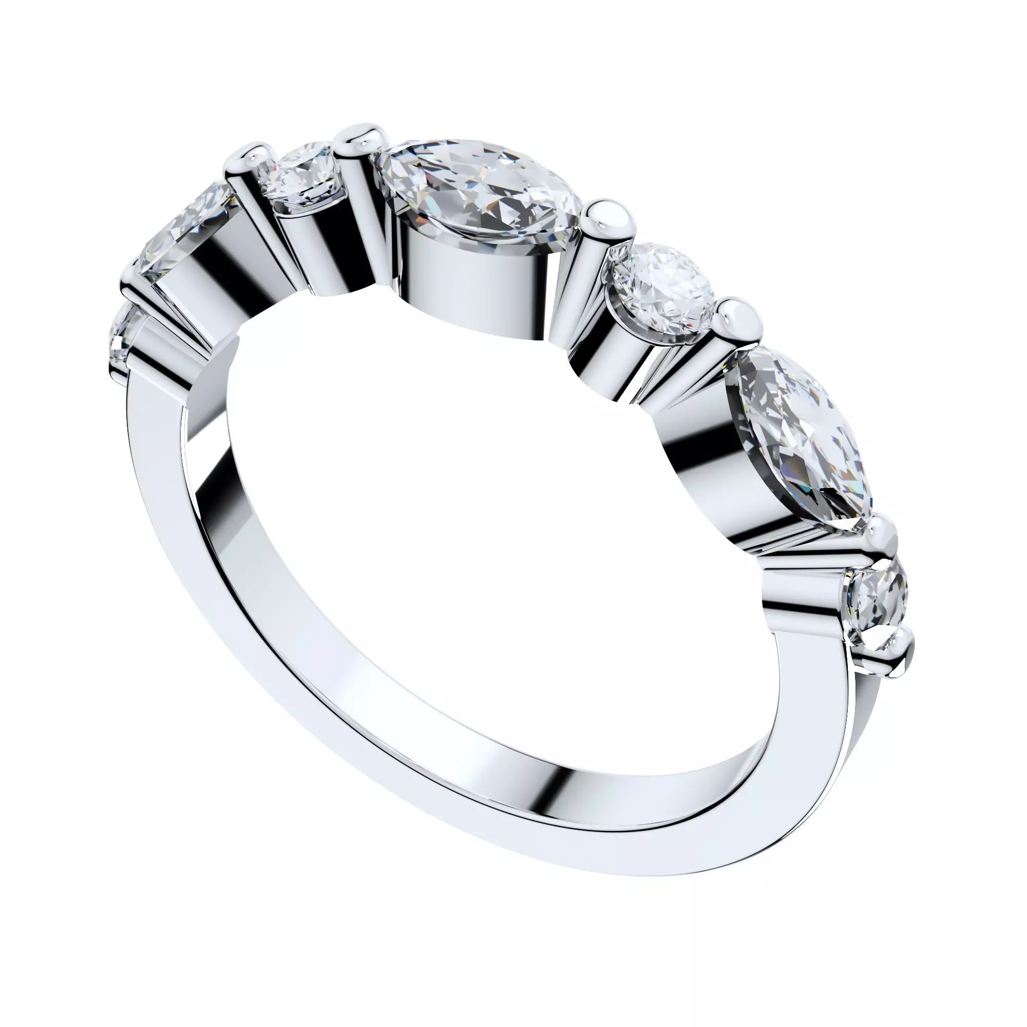Wedding Set Ring CAD Design-PSTR02 3D print model_0