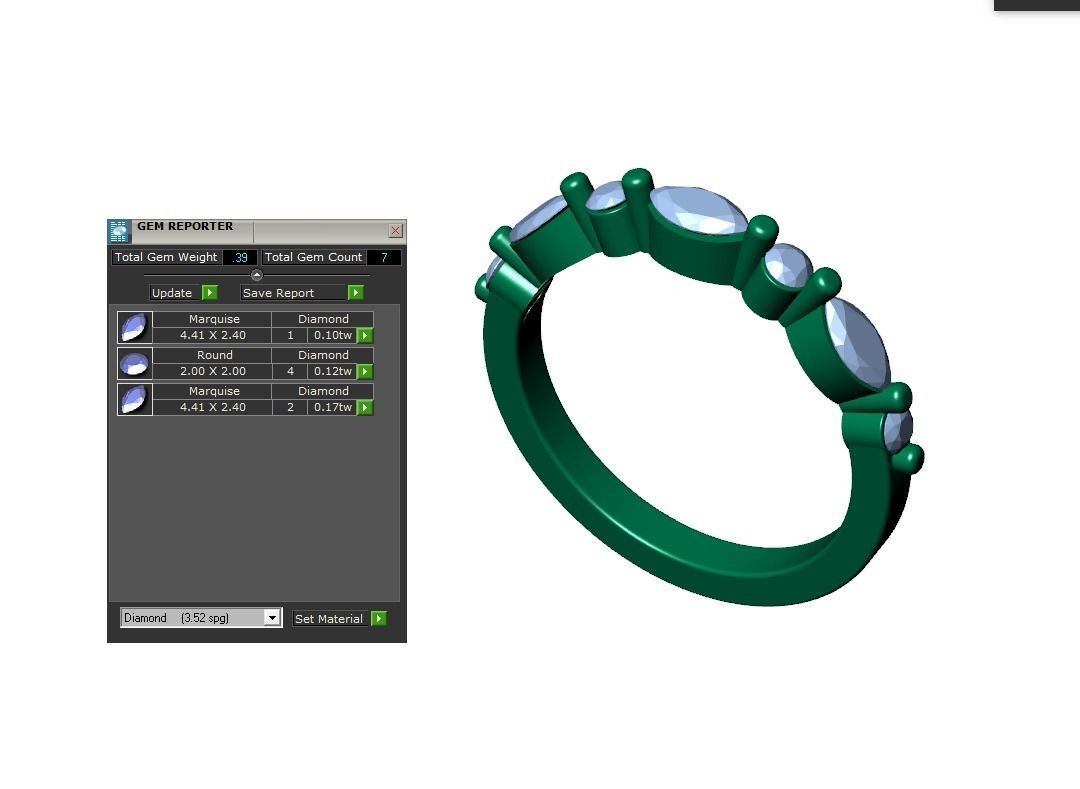 Wedding Set Ring CAD Design-PSTR02 3D print model_14