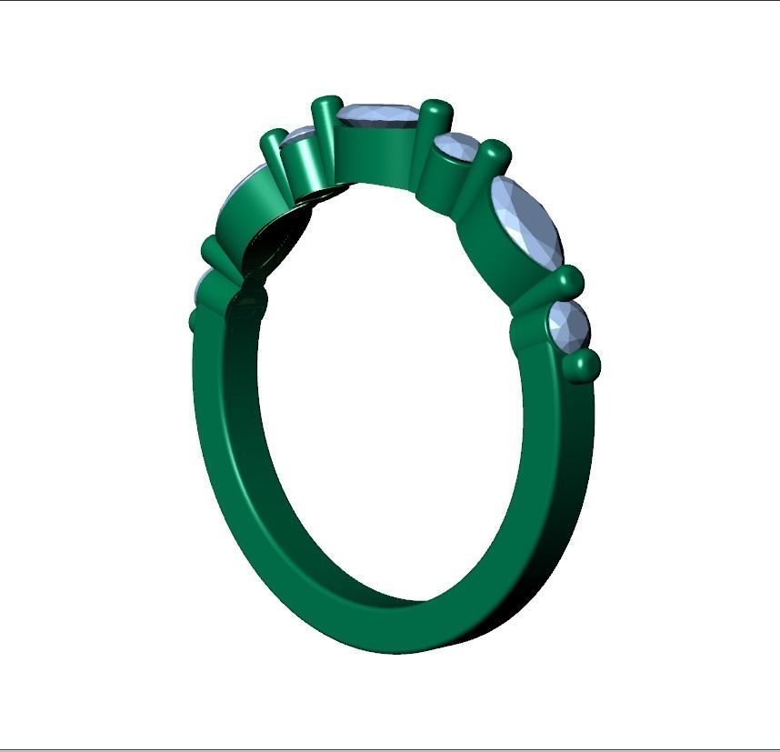 Wedding Set Ring CAD Design-PSTR02 3D print model_21