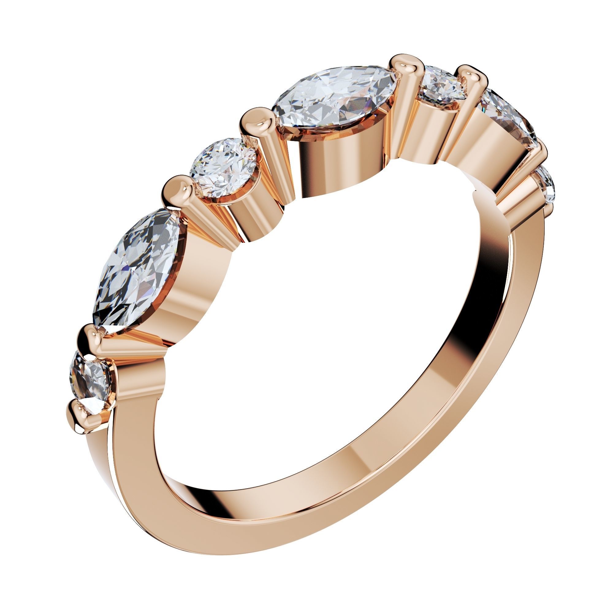 Wedding Set Ring CAD Design-PSTR02 3D print model_13