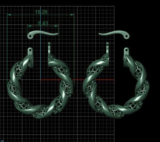 Earring FASHION 3D print model_10