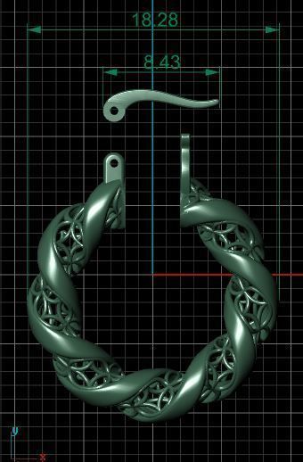 Earring FASHION 3D print model_9