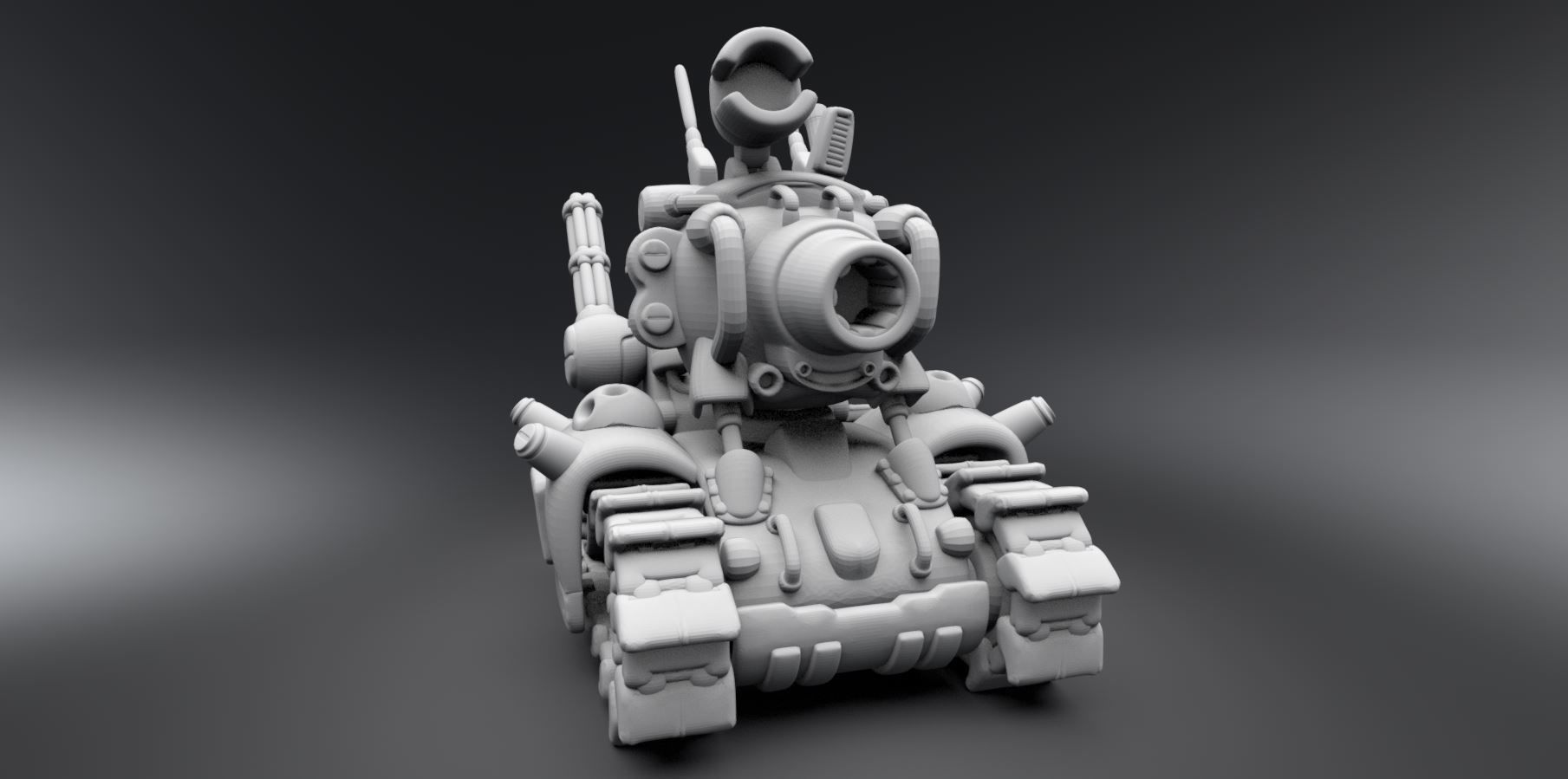 Slug Tank Scale model 3D print model_4