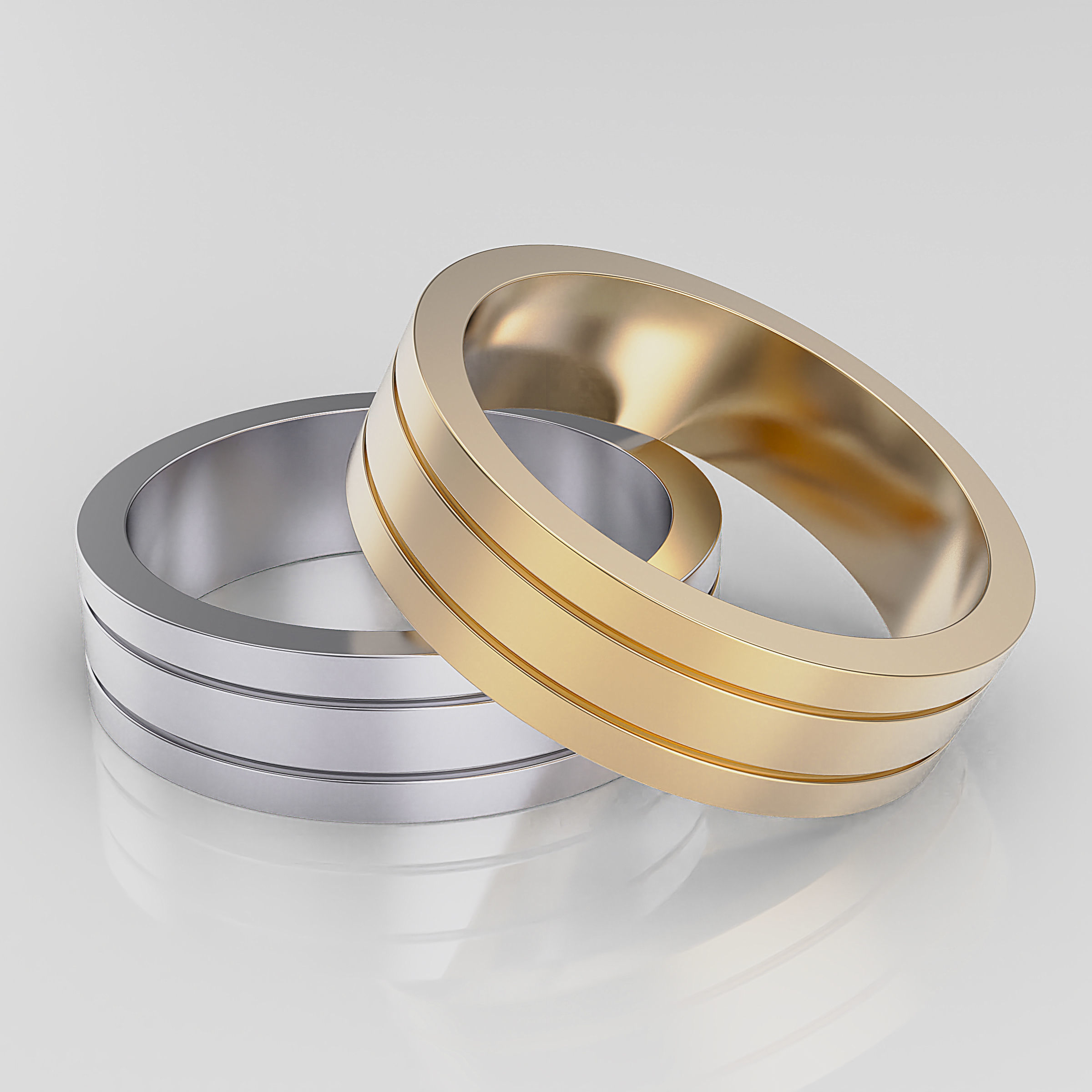 Wedding Band Men 3D print model_14