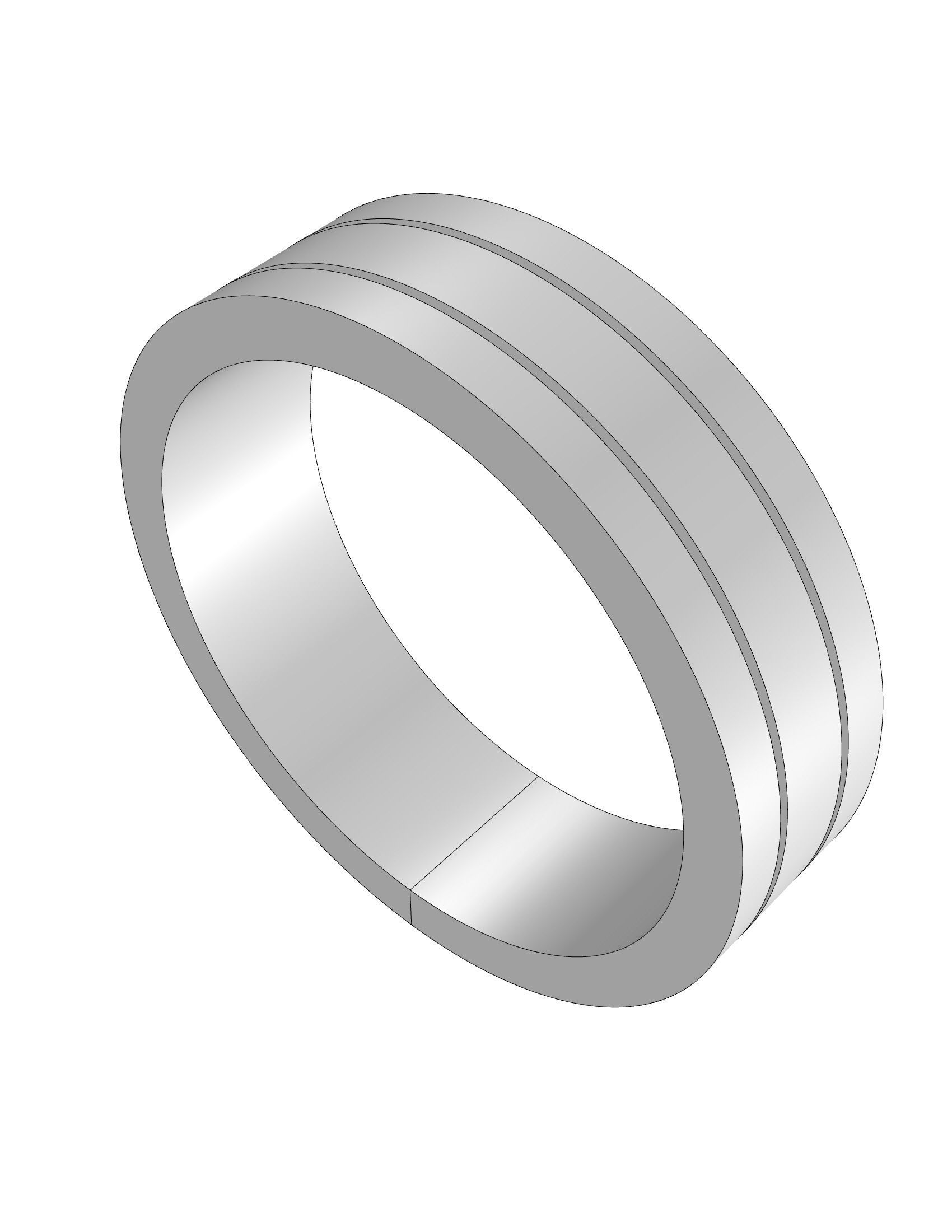 Wedding Band Men 3D print model_2