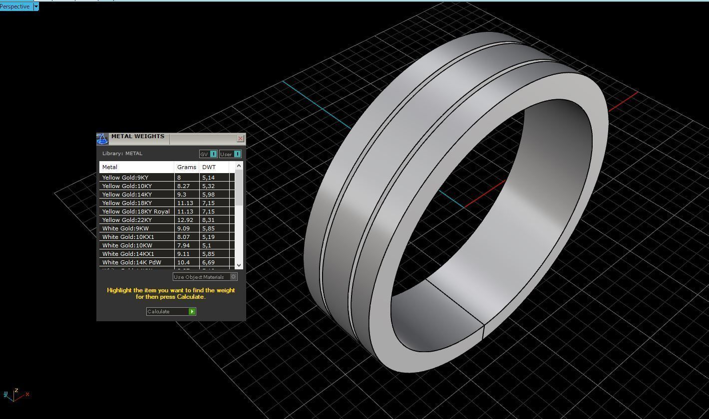 Wedding Band Men 3D print model_7