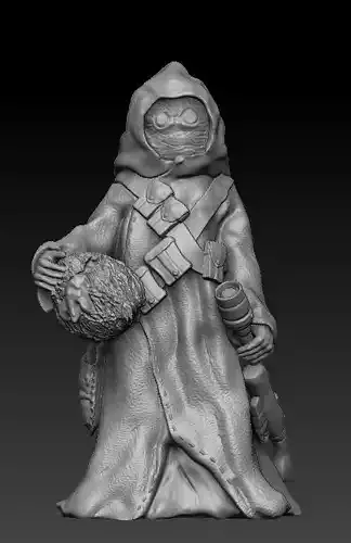 Jawa Carrying Mudhorn Egg 3D print model