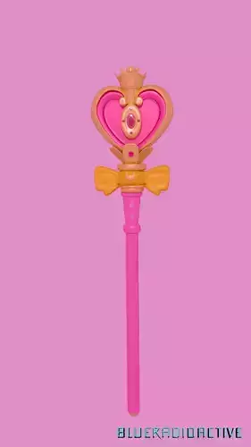 Spiral heart moon Rod Sailor moon magic wand 3D  Low-poly 3D model