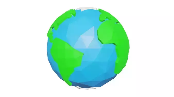 Low-Poly Earth polygonal
