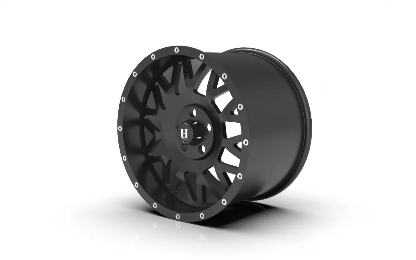 havok wheel 5lug flat black 3D print model