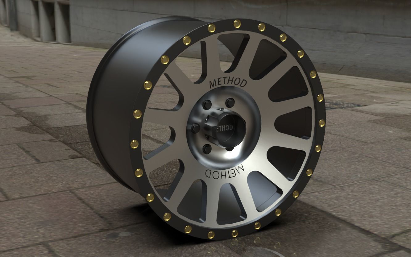 Method 305 NV Wheel  Matte Black Machine Face  Toyota 2016   3D print model_6