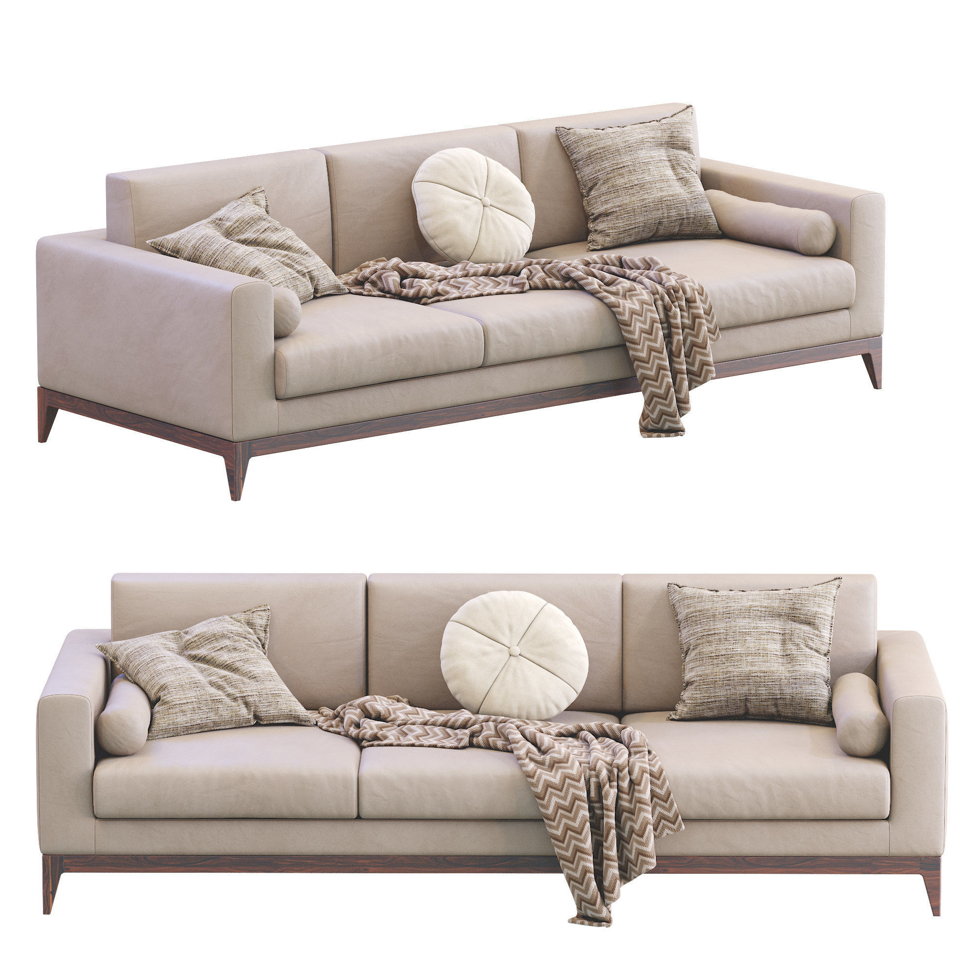 Sofa Copenhaga Leather 3D model_6