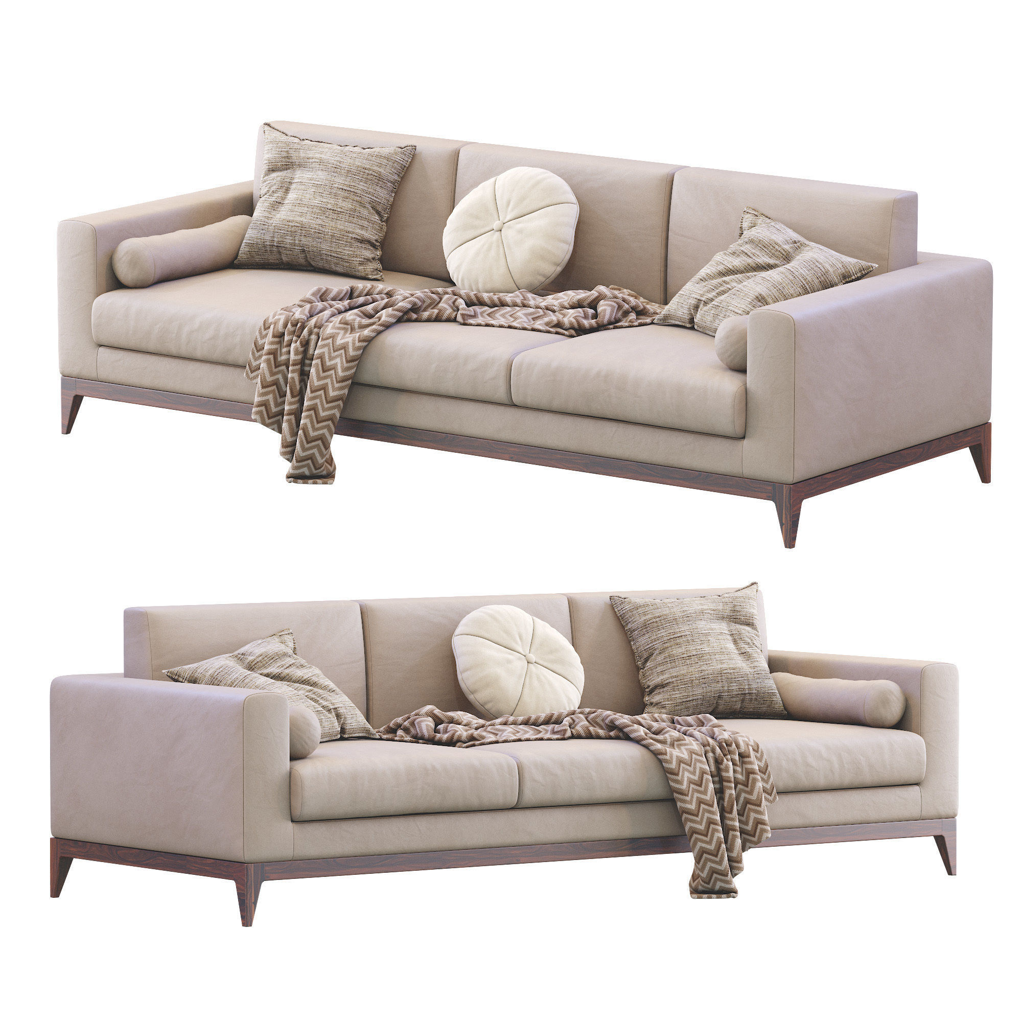 Sofa Copenhaga Leather 3D model_5