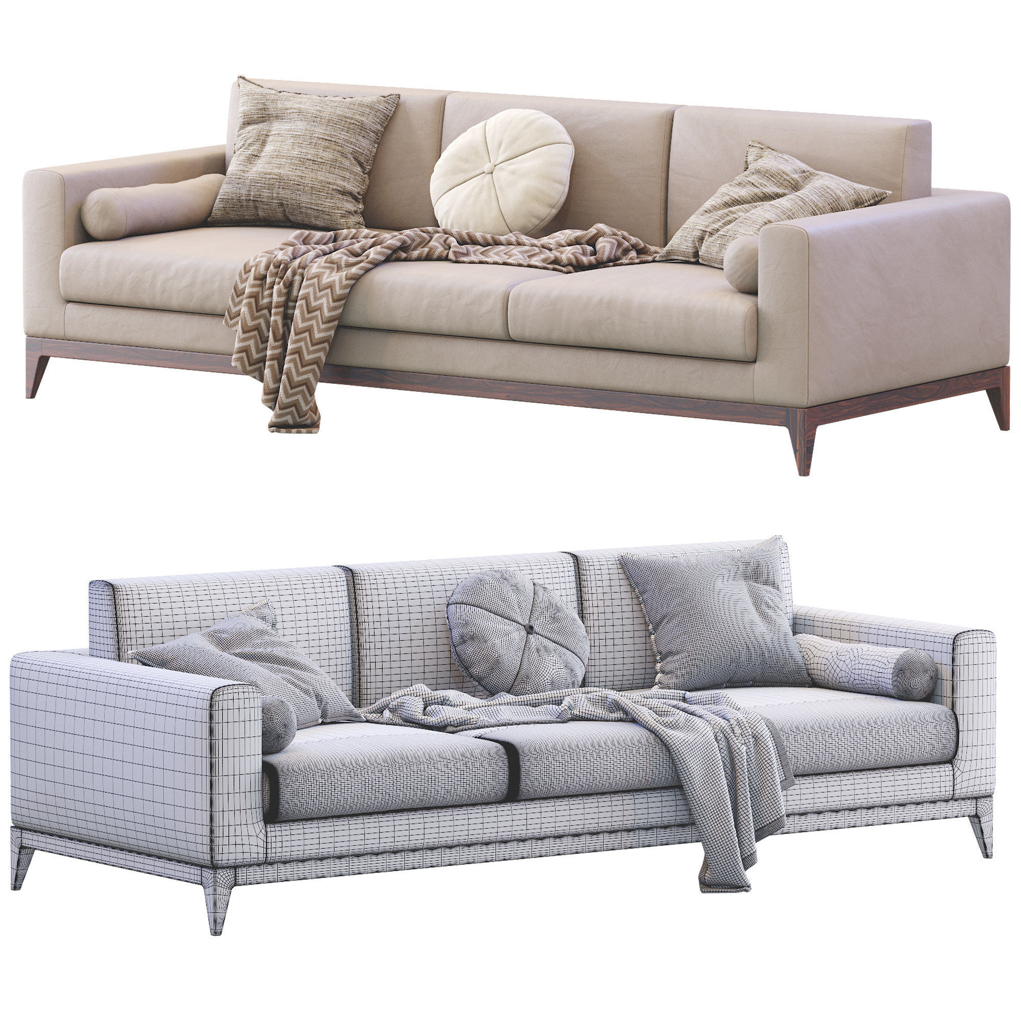 Sofa Copenhaga Leather 3D model_8