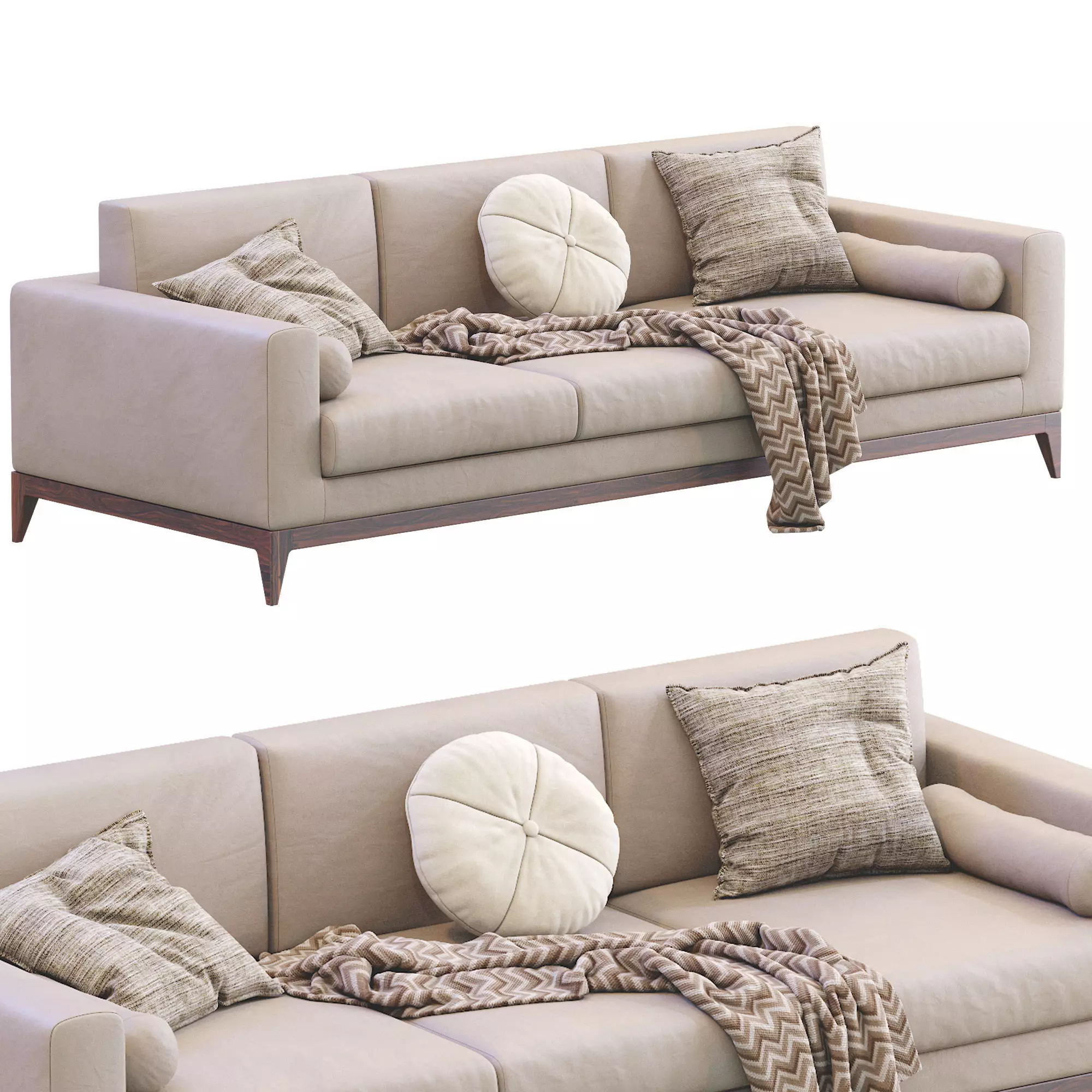 Sofa Copenhaga Leather 3D model_0