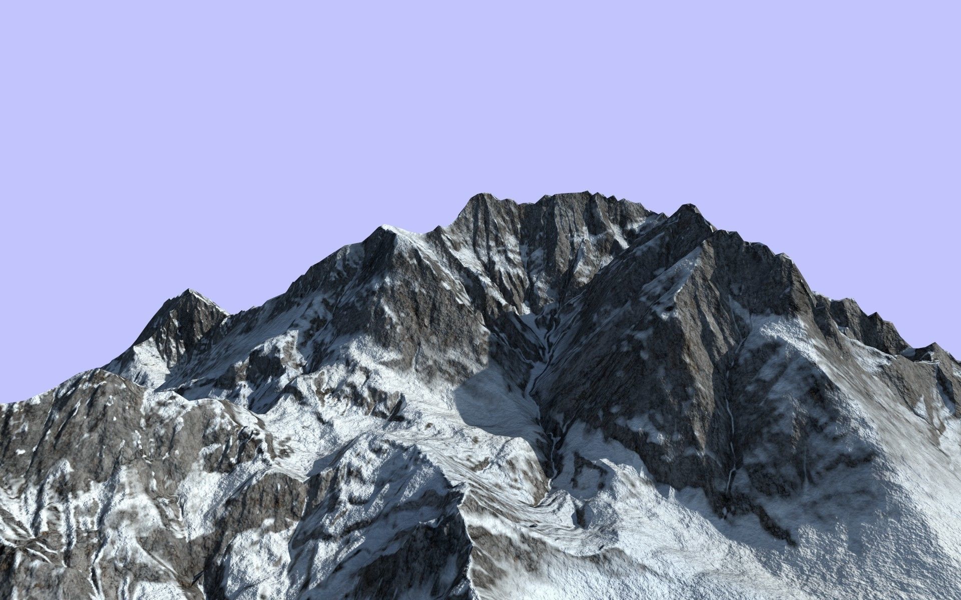 Snow Mountain 001 Low-poly 3D model_5